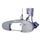 This saw can split the eviscerated carcass into two carcasses along the midline of the back. It is hand-held and operated. The saw has high efficiency in splitting and low bone and meat loss. It is suitable for large and medium-sized slaughterhouses. It must be used in conjunction with a balancer, a half-splitting saw disinfection device, and a pneumatic lifting platform.