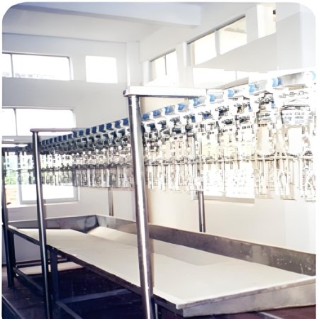 This tank is located below the slaughter hanging conveyor and is used to collect the blood that is drained from the hanging poultry after being stabbed. It is suitable for large and medium-sized slaughtering and processing plants.